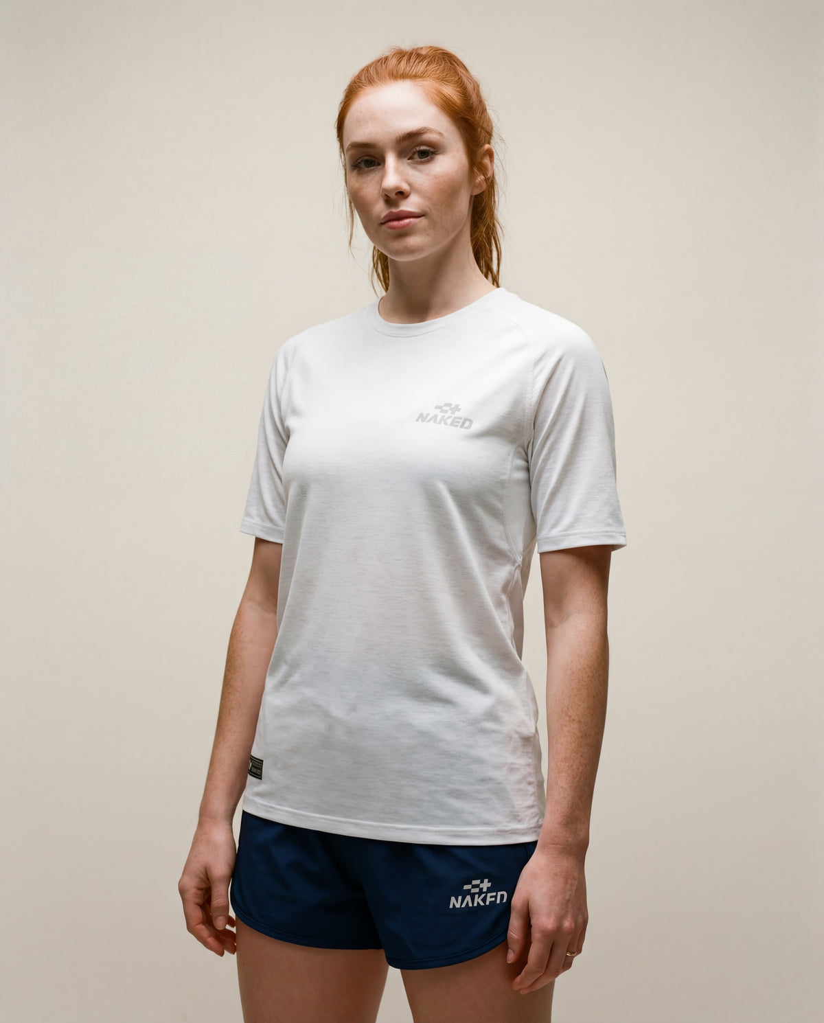 Naked ladies' training shirt in white